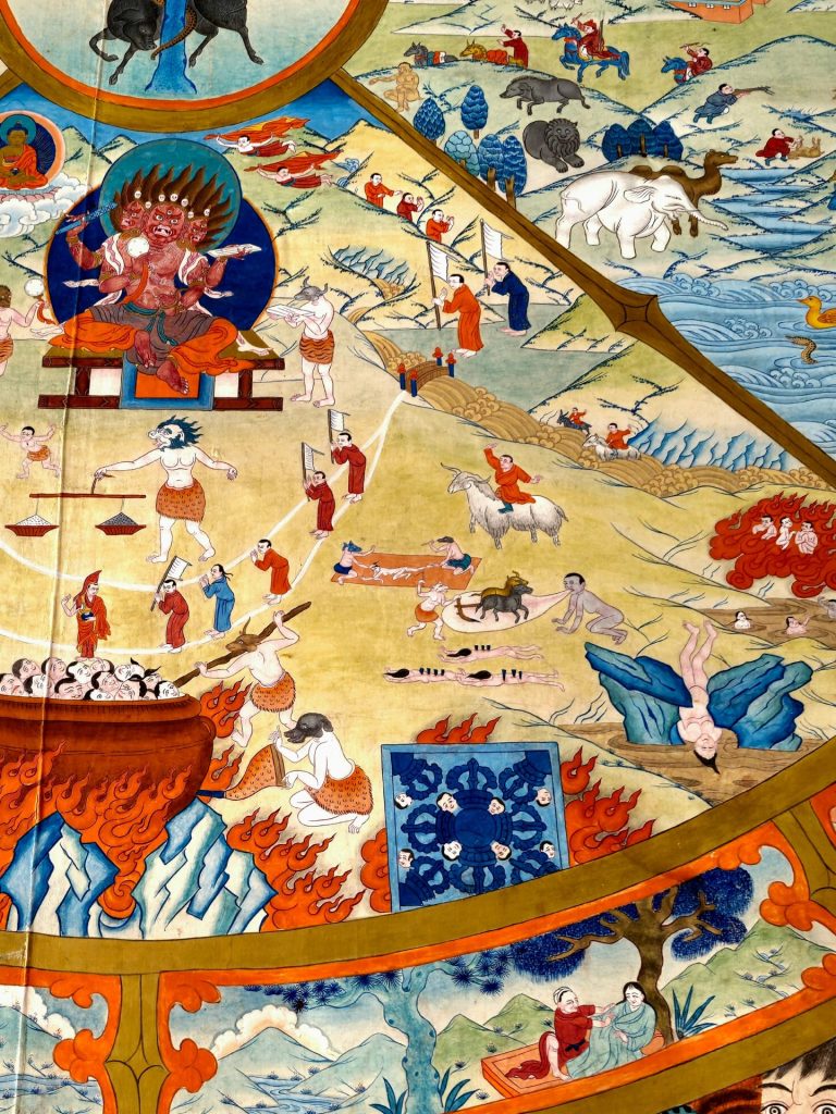 Voyage au Tibet peinture dans imprimerie tibétaine de Dergué
