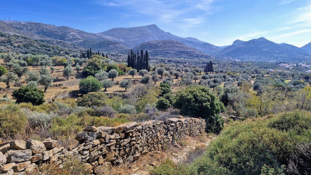 Sentier randonnée vallée Tragea Naxos Cyclades