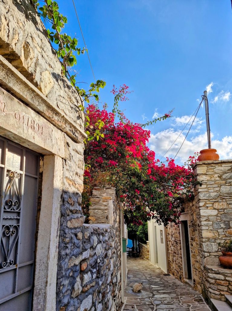 Ruelle village traditionnel Halki Naxos Cyclades