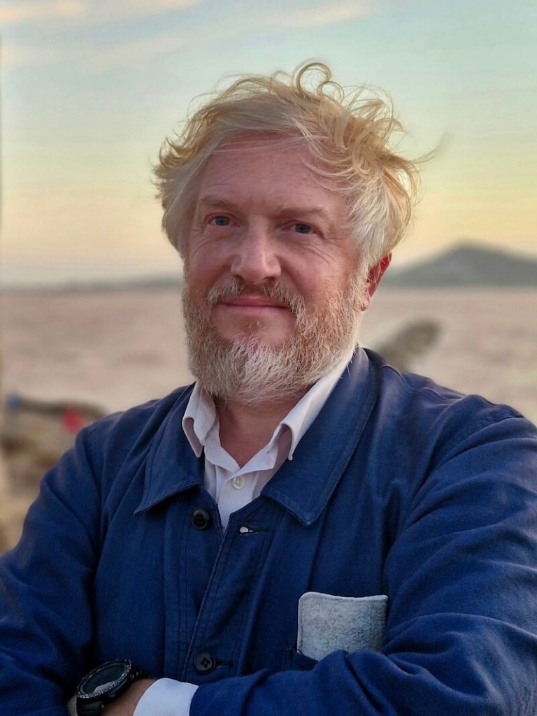 Luc Richard, state-certified French mountain leader and Musée Gassendi certified mountain art guide, on the Refuge d'Art trail